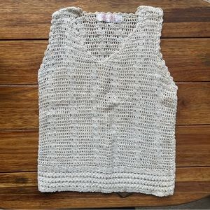 Crochet Top in Cream size S - Bought from a boutique in India